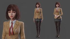 Blender - Girl in Uniform