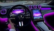 2023 NEW Mercedes-Benz GLC Coupe NIGHT Drive POV Review Interior Ambient Lighting GLC220d