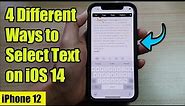 4 Different Ways to Select Text on the iPhone 12 Running iOS 14