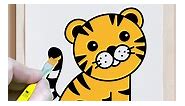 Whizk ART - how to draw a tiger for kids in easy step by...
