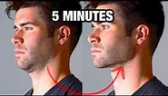 How to Get A More Defined Jawline - In Only 5 Minutes!