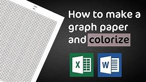 How To Make a Graph Paper in Excel and MS Word