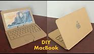 How to Make Apple Laptop With Cardboard at Home - DIY Laptop for