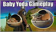 Fortnite The Child Pet/Backbling Gameplay (Baby Yoda), All Actions and Noises, Chapter 2 Season 5