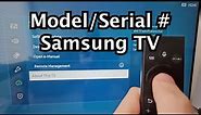 How to Find Model Number or Serial on Samsung Smart TV!