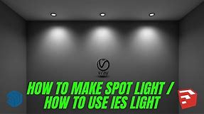 How to make spot light / how to use ies light in sketchup l vray