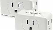 Unidapt Multi Plug Outlet Extender, 3 Outlet Wall Adapter, Multiple Outlet Splitter, Grounded Wall Tap Power Plug Expander for Cruise Ship Home Office Dorm Essentials, 2-Pack