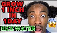 GROW Your Hair 1 INCH in 1 DAY w/ RICE WATER Pt.1