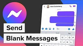 How to Send Blank Messages on Messenger (2022)