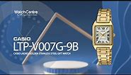 LTP-V007G-9B Casio Ladies Golden Stainless Steel Watch with Roman Index