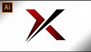 Letter X Logo Design Tutorial | Adobe illustrator Logo Design Tutorial
