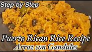 How To Make Puerto Rican Rice/Arroz con Gandules Step by Step Easy