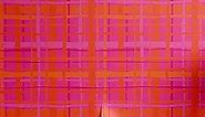 Ambesonne Abstract Peel & Stick Wallpaper for Home, Plaid Pattern Inspired Hand Drawn Vertical and Horizontal Stripes, Self-Adhesive Living Room Kitchen Accent, 13" x 100", Hot Pink and Burnt Orange