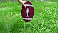 Taiyin 30 Pcs Football Yard Sign with Stakes Footballs Outdoor Lawn Decorations Football Yard Decorations for Team School Practice Football Game Sports Themed Birthday Baby Shower Party Lawn Signs