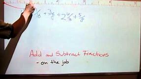 Add and subtract fractions - by a tape measure