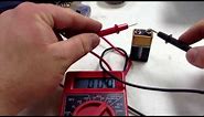 Check how much charge is still in a battery using cen-tech harbor freight digital multimeter