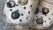 101 on how to clean your pvc anime croc charms hehe #croccharms #anime #jujutsukaisen #nanami #gojousatoru #goto