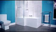 1700mm L Shaped Square Shower Bath