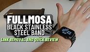 Fullmosa Black Stainless Steel Apple Watch Band (Install)