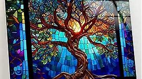 28Wx18H'' Tempered Glass Wall Art-Stained Wall Art -Life of Tree Wall Decor-Glass Printing -Large Wall Art-Wall Hangings-Stained Window Decor