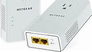 NETGEAR Powerline adapter Kit, 2000 Mbps Wall-plug, 2 Gigabit Ethernet Ports with Passthrough + Extra Outlet (PLP2000-100PAS)