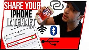 How To Setup Personal Hotspot On The iPhone X & 8 Using Wifi, Bluetooth or USB