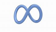 Blue Infinity Sign Endless Intro Object Able to Loop Seamless