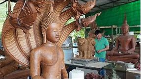 Creating Brass Buddha Statues in Thailand, Lost Wax Method Buddha Statues, www.lotussculpture.com