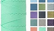 Polyester Cord 4mm 160 Yards Braided Macrame Cord, Elastic Yarn for Crocheting, Polyester Rope for DIY Hand Craft Bag Basket Cushion Home Decorations Projects