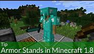 Tip: How to Make and Use Armor Stands in Minecraft 1.8