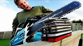 Don't Chainsaw $7,000 Worth of Smartphones!! It don't work too good...