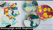 How to Decoupage with paper napkins, easy hacks and tricks!
