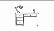 How to Draw a Simple Desk | Step-by-Step Lesson