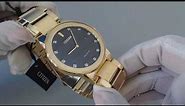 Men's Gold Tone Citizen Eco Drive Axiom Diamond Watch AU1062 56G