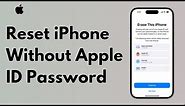 How to Reset or Erase iPhone without Apple ID Password - 2024