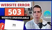 How to Fix 503 Server Unavailable on your Website