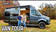 Most DETAILED Build - Rugged Exterior With Relaxing Interior Vibes | Sprinter 4x4 Camper Van