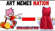 Sonic ▶ Amy Rose ➖ Clothes ➕ Humanization = ❓❓❓ | Art Memes ANIMATION