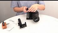 CAMVATE DSLR Camera with Cage Top Handle Wood Grip for 600D 70D 80D - 1373