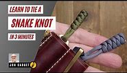 How to tie a paracord snake knot lanyard in 3 minutes
