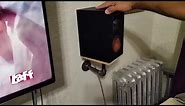 DIY Industrial Pipe Speaker Shelf that Swivel