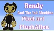 Minecraft Pixel Art SpeedBuild | Bendy and the Ink Machine