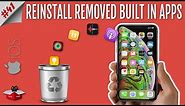 Restore Default/Stock/Pre Installed/Built in Apps Deleted From iPhone & iPad | iOS 12/11/10/9/8
