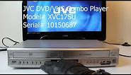 JVC XVC17SU DVD VHS Combo Player Serial 10150687 - function check.