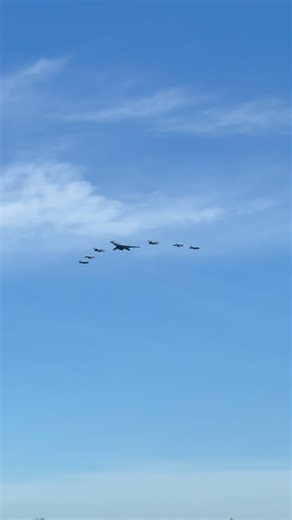 Andre’s Aviation Photography | 2026 Super Bowl LX U.S. Air Force - Navy joint flyover celebrating America’s 250th anniversary consisting of: 🦴 | 2x B-1B Lancers 🦅 | 2x... | Instagram
