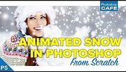 How to make ANIMATED SNOW in PHOTOSHOP overlay for photos or video
