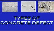 Types of cracks in concrete/ Types of concrete defects