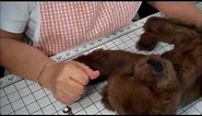 Part 13 How to Make a Jointed Fur Teddy Bear - Attaching the head, arms & legs to the body