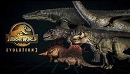All Jurassic World Evolution Dinos & Creatures Size Comparison | 3D Walking Animation