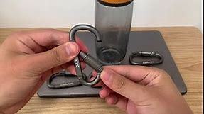 3 inch Locking Carabiner Clips, 6 Pack Heavy Duty Caribeaners for Camping, Hiking, Outdoor & Gym etc, Solid D Ring Caribeaner Clip, Small Clip Keychain for Backpack Bottle Using Keychains Accessories